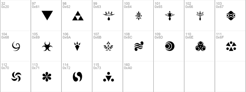 Hylian Symbols Hylian Symbols