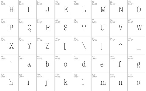 RomtypewriterCondensedLight Regular