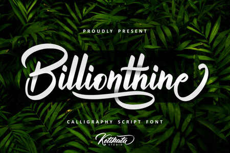 Billionthine Personal Use Only font