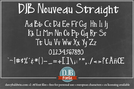 DJB Nouveau Straight Lite font