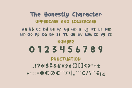 The Honestly font