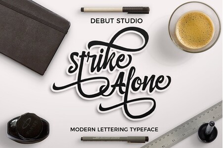 Strike Alone Script font