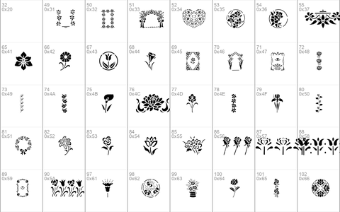 GE Floral Stencils