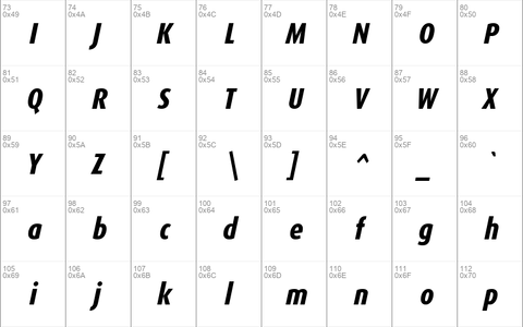 DaxCondensed-ExBoldItalic Regular