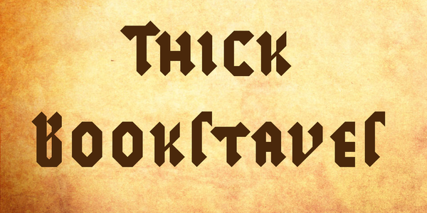 Thick Bookstaves font