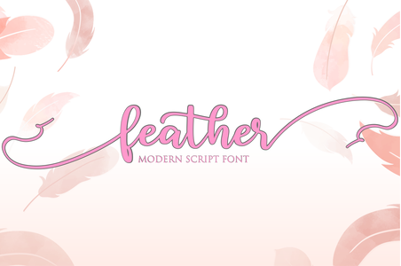 feather font