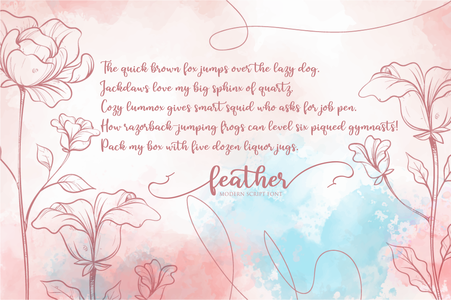 feather font