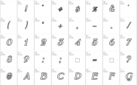 BoltonItalicOutline Regular