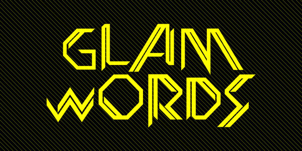 Glamwords font