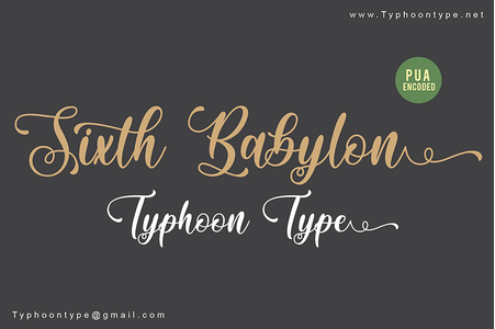 Sixth Babylon - Personal Use font