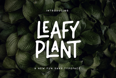 Leafy Plant Sans Free font