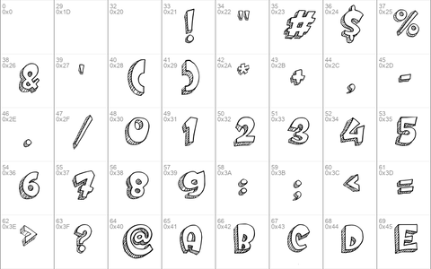 Doodletoon line font