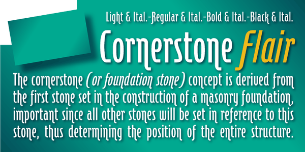CornerstoneFlair-Black font