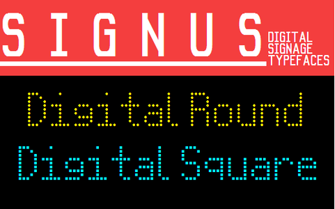 Signus Digital Round NBP font