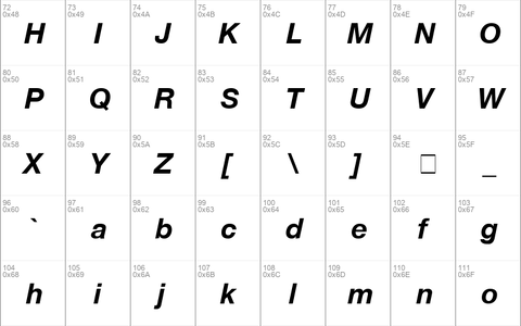 Helvetica-BoldItalic Regular