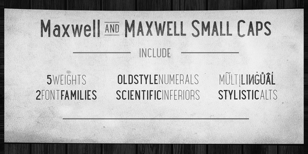 Maxwell Sans font