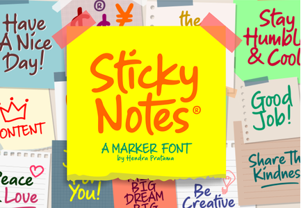 Sticky Notes font
