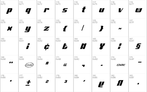 Voortrekker Condensed Italic