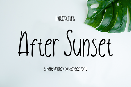 After Sunset font