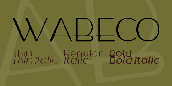 WABECO Thin font