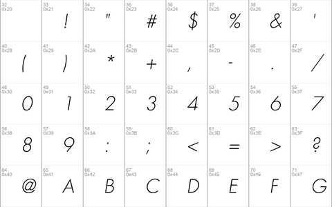 Futura Std Light Oblique