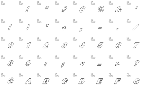 FZ BASIC 13 HOLLOW ITALIC