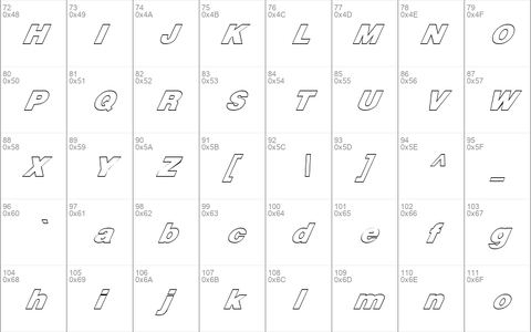 FZ BASIC 13 HOLLOW ITALIC