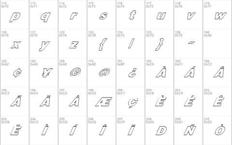 FZ BASIC 13 HOLLOW ITALIC