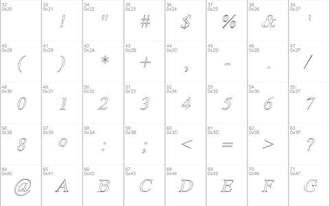 Amerton Outline Italic