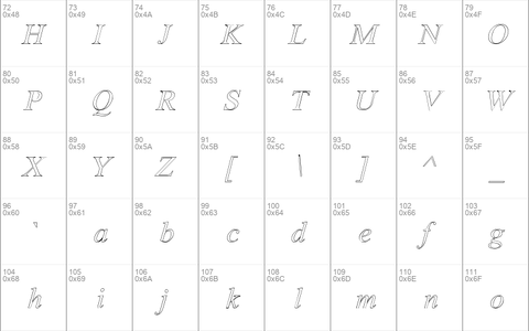 Amerton Outline Italic