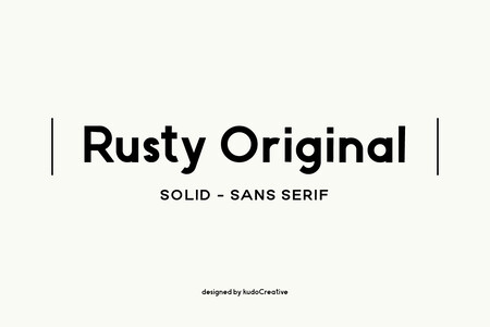 Rusty - Demo font