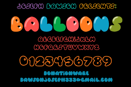 Balloons! font