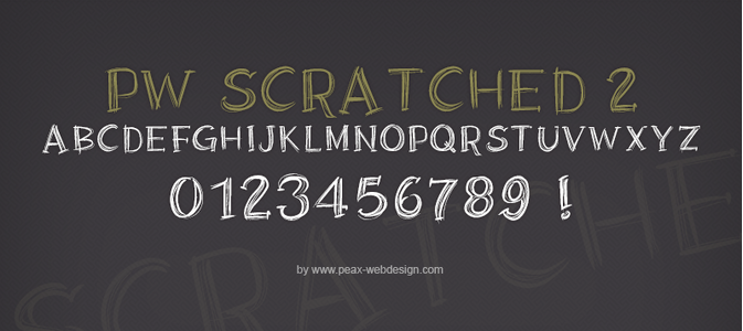 PWScratched2 font