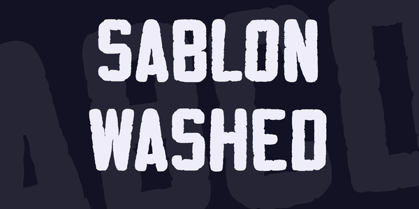 Sablon Washed font