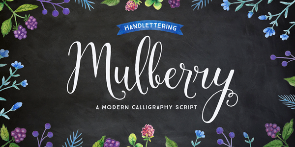 Mulberry Script font