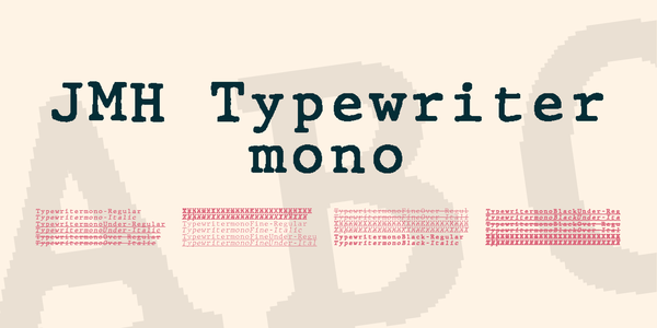 JMH Typewriter mono font