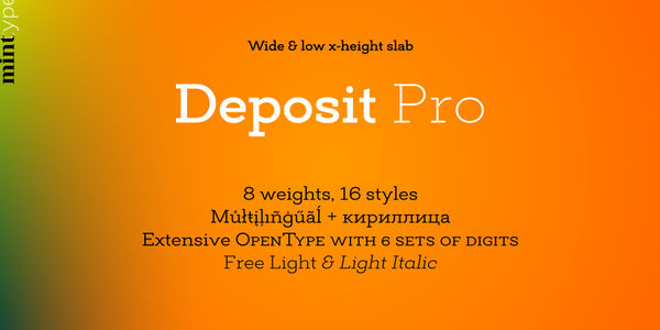 Deposit Pro Lt font