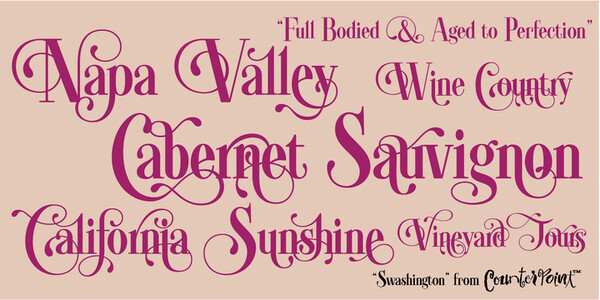 Swashington font