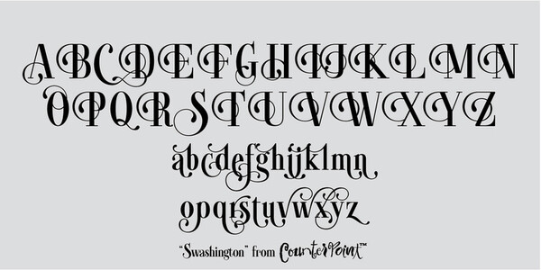 Swashington font