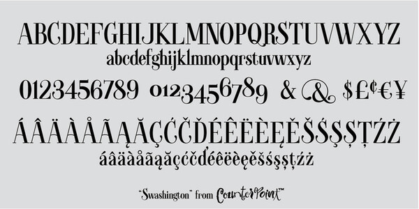 Swashington font