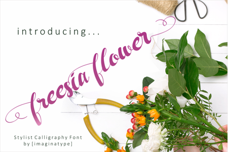 Freesia Flower font