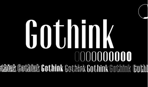 Gothink extralightcondensed font