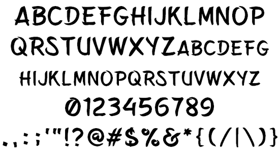 Belepotan Italic font
