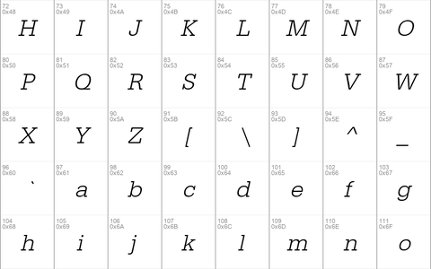 URWTypewriterTLig Oblique