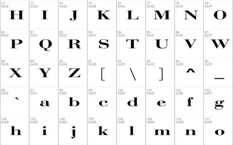 Bodoni Extended Regular