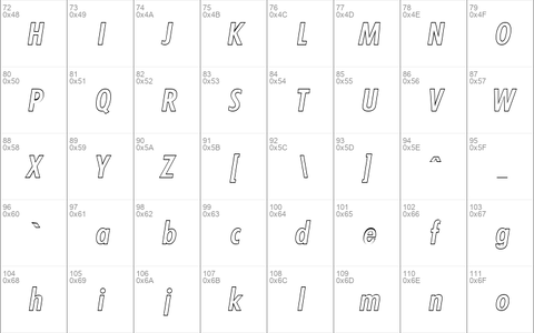 PeterBeckerCondOutline-Medium Italic