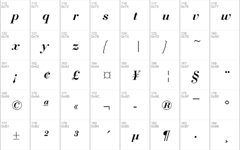 BodoniNo1URWDDemBol Italic