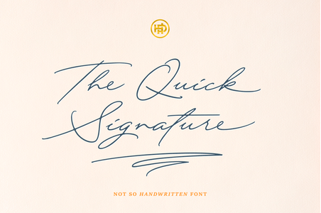 Quick Signature Personal Use font