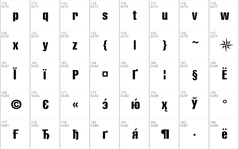 CyrillicCompressed Medium