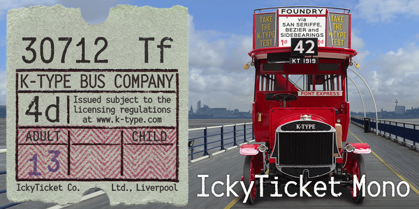 IckyTicket Mono font